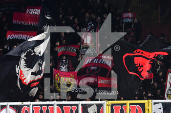 2023-01-14 - Milan’s supporters during the Italian championship Serie A football match between US Lecce and AC Milan on January 14, 2023 at Via del Mare stadium in Lecce, Italy - FOOTBALL - ITALIAN CHAMP - LECCE V AC MILAN - ITALIAN SERIE A - SOCCER