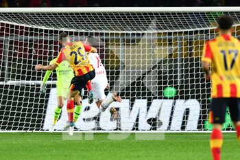 2023-01-14 - Alexis Blin, midfielder of Lecce scores for 1-0 during the Italian championship Serie A football match between US Lecce and AC Milan on January 14, 2023 at Via del Mare stadium in Lecce, Italy - FOOTBALL - ITALIAN CHAMP - LECCE V AC MILAN - ITALIAN SERIE A - SOCCER