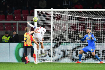 2023-01-14 - Davide Calabria, defender of Milan, scores for 2-2 during the Italian championship Serie A football match between US Lecce and AC Milan on January 14, 2023 at Via del Mare stadium in Lecce, Italy - FOOTBALL - ITALIAN CHAMP - LECCE V AC MILAN - ITALIAN SERIE A - SOCCER