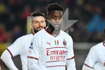 2023-01-14 - Divock Origi, striker of Milan, during the Italian championship Serie A football match between US Lecce and AC Milan on January 14, 2023 at Via del Mare stadium in Lecce, Italy - FOOTBALL - ITALIAN CHAMP - LECCE V AC MILAN - ITALIAN SERIE A - SOCCER