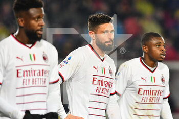 2023-01-14 - Olivier Giroud, striker of Milan, during the Italian championship Serie A football match between US Lecce and AC Milan on January 14, 2023 at Via del Mare stadium in Lecce, Italy - FOOTBALL - ITALIAN CHAMP - LECCE V AC MILAN - ITALIAN SERIE A - SOCCER