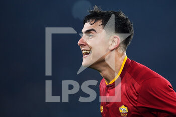2023-01-15 - Paulo Dybala of Roma celebrates after scoring 2-0 goal during the Italian championship Serie A football match between AS Roma and ACF Fiorentina on January 15, 2023 at Stadio Olimpico in Rome, Italy - FOOTBALL - ITALIAN CHAMP - AS ROMA V FIORENTINA - ITALIAN SERIE A - SOCCER