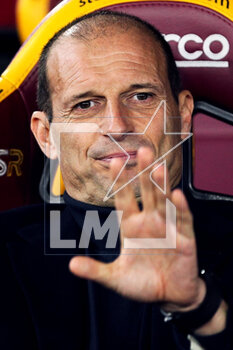 2023-03-05 - Massimiliano Allegri head coach of Juventus greets during the Italian championship Serie A football match between AS Roma and Juventus FC on March 5, 2023 at Stadio Olimpico in Rome, Italy - FOOTBALL - ITALIAN CHAMP - ROMA V JUVENTUS - ITALIAN SERIE A - SOCCER