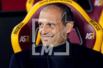 05/03/2023 - Massimiliano Allegri head coach of Juventus smiles during the Italian championship Serie A football match between AS Roma and Juventus FC on March 5, 2023 at Stadio Olimpico in Rome, Italy - FOOTBALL - ITALIAN CHAMP - ROMA V JUVENTUS - SERIE A - CALCIO