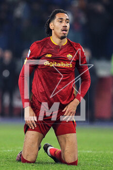 05/03/2023 - Chris Smalling of Roma reacts during the Italian championship Serie A football match between AS Roma and Juventus FC on March 5, 2023 at Stadio Olimpico in Rome, Italy - FOOTBALL - ITALIAN CHAMP - ROMA V JUVENTUS - SERIE A - CALCIO