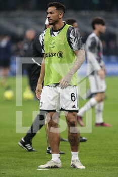 2023-03-19 - Danilo of Juventus warming up during the Italian Serie A football match between Fc Internazionale and Juventus Fc, on 19 March 2023 at Stadio Giuseppe Meazza, San Siro, Milan, Italy. Photo Nderim Kaceli - INTER - FC INTERNAZIONALE VS JUVENTUS FC - ITALIAN SERIE A - SOCCER