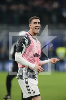 2023-03-19 - Dusan Vlahovic of Juventus warming up during the Italian Serie A football match between Fc Internazionale and Juventus Fc, on 19 March 2023 at Stadio Giuseppe Meazza, San Siro, Milan, Italy. Photo Nderim Kaceli - INTER - FC INTERNAZIONALE VS JUVENTUS FC - ITALIAN SERIE A - SOCCER