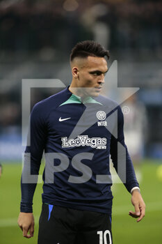 2023-03-19 - Lautaro Martinez of FC Internazionale warming up during the Italian Serie A football match between Fc Internazionale and Juventus Fc, on 19 March 2023 at Stadio Giuseppe Meazza, San Siro, Milan, Italy. Photo Nderim Kaceli - INTER - FC INTERNAZIONALE VS JUVENTUS FC - ITALIAN SERIE A - SOCCER