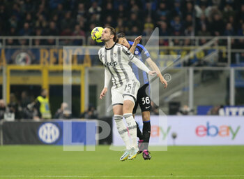 2023-03-19 - Adrien Rabiot of Juventus and Matteo Darmian of FC Internazionale during the Italian Serie A football match between Fc Internazionale and Juventus Fc, on 19 March 2023 at Stadio Giuseppe Meazza, San Siro, Milan, Italy. Photo Nderim Kaceli - INTER - FC INTERNAZIONALE VS JUVENTUS FC - ITALIAN SERIE A - SOCCER