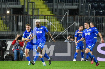 2023-05-04 - Empoli's Jean-Daniel Akpa Akpro celebrates with teammates after scoring the 2-0 goal - EMPOLI FC VS BOLOGNA FC - ITALIAN SERIE A - SOCCER
