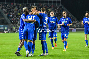 2023-05-22 - Empoli's Roberto Piccoli celebrates with teammates after scoring the 4-1 goal - EMPOLI FC VS JUVENTUS FC - ITALIAN SERIE A - SOCCER