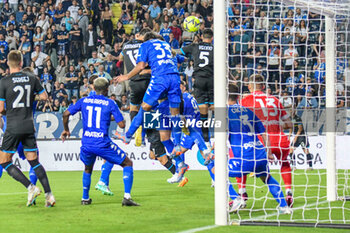 2023-06-03 - Lazio's Alessio Romagnoli scores the goal of 1-0 - EMPOLI FC VS SS LAZIO - ITALIAN SERIE A - SOCCER