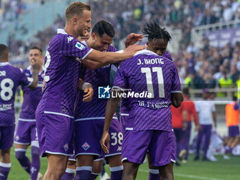 2023-05-27 - Ikone Jonthan Fiorentina celebrates a gol 2-1 - ACF FIORENTINA VS AS ROMA - ITALIAN SERIE A - SOCCER