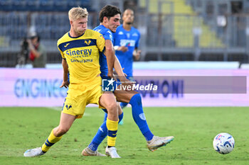 2023-08-19 - Hellas Verona FC's Scottish defender Josh Doig against Empoli FC's Matteo Italian forward Cancellieri - EMPOLI FC VS HELLAS VERONA FC - ITALIAN SERIE A - SOCCER