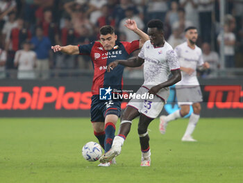 2023-08-19 - Alessandro Vogliacco of Genoa Cfc and Kayode of Ace Fiorentina during the Italian Serie A, football match between Genoa Cfc and Acf Fiorentina on 19 August 2023 at Luigi Ferraris stadium, Genova Italy. Photo Nderim KACELI - GENOA CFC VS ACF FIORENTINA - ITALIAN SERIE A - SOCCER