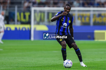 2023-08-19 - Marcus Thuram of FC Internazionale seen in action during Serie A 2023/24 football match between FC Internazionale and AC Monza at Giuseppe Meazza Stadium, Milan, Italy on August 19, 2023 - INTER - FC INTERNAZIONALE VS AC MONZA - ITALIAN SERIE A - SOCCER