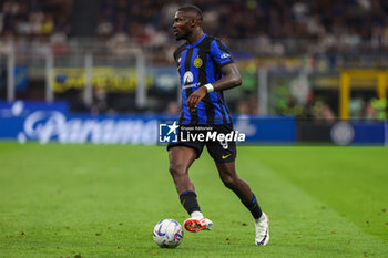 2023-08-19 - Marcus Thuram of FC Internazionale seen in action during Serie A 2023/24 football match between FC Internazionale and AC Monza at Giuseppe Meazza Stadium, Milan, Italy on August 19, 2023 - INTER - FC INTERNAZIONALE VS AC MONZA - ITALIAN SERIE A - SOCCER