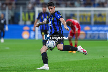 2023-08-19 - Alessandro Bastoni of FC Internazionale seen in action during Serie A 2023/24 football match between FC Internazionale and AC Monza at Giuseppe Meazza Stadium, Milan, Italy on August 19, 2023 - INTER - FC INTERNAZIONALE VS AC MONZA - ITALIAN SERIE A - SOCCER