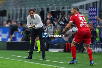 2023-08-19 - Simone Inzaghi Head Coach of FC Internazionale reacts during Serie A 2023/24 football match between FC Internazionale and AC Monza at Giuseppe Meazza Stadium, Milan, Italy on August 19, 2023 - INTER - FC INTERNAZIONALE VS AC MONZA - ITALIAN SERIE A - SOCCER
