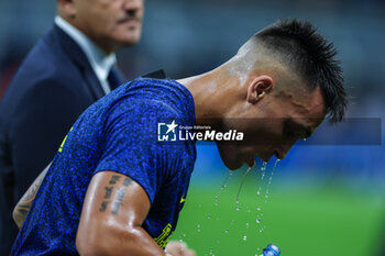 2023-08-19 - Lautaro Martinez of FC Internazionale looks on during Serie A 2023/24 football match between FC Internazionale and AC Monza at Giuseppe Meazza Stadium, Milan, Italy on August 19, 2023 - INTER - FC INTERNAZIONALE VS AC MONZA - ITALIAN SERIE A - SOCCER