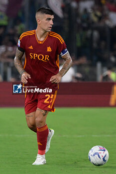 2023-08-20 - Gianluca Mancini (AS Roma);  during the Italian Football Championship League A 2023/2024 match between AS Roma vs US Salernitana at the Olimpic Stadium in Rome  on 20 August  2023. - AS ROMA VS US SALERNITANA - ITALIAN SERIE A - SOCCER