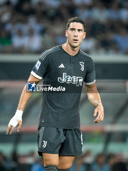 2023-08-20 - Juventus's Dusan Vlahovic portrait - UDINESE CALCIO VS JUVENTUS FC - ITALIAN SERIE A - SOCCER