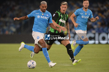 2023-08-27 - Juan Jesus of SSC Napoli competes for the ball with Andrea Pinamonte of U.S. Sassuolo during Serie A between SSC Napoli 
vs US Sassuoloat Diego Armando Maradona Stadium - SSC NAPOLI VS US SASSUOLO - ITALIAN SERIE A - SOCCER