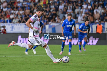 2023-09-03 - Juventus FC's Serbian forward Dusan Vlahovic fails to score from the penalty spot - EMPOLI FC VS JUVENTUS FC - ITALIAN SERIE A - SOCCER