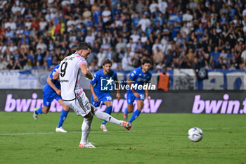 2023-09-03 - Juventus FC's Serbian forward Dusan Vlahovic fails to score from the penalty spot - EMPOLI FC VS JUVENTUS FC - ITALIAN SERIE A - SOCCER