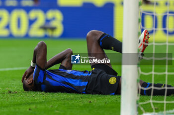 2023-09-03 - Marcus Thuram of FC Internazionale reacts during Serie A 2023/24 football match between FC Internazionale and ACF Fiorentina at Giuseppe Meazza Stadium, Milan, Italy on September 03, 2023 - INTER - FC INTERNAZIONALE VS ACF FIORENTINA - ITALIAN SERIE A - SOCCER