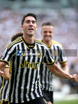 2023-09-16 - Dusan Vlahovic (Juventus FC) celebrates the goal - JUVENTUS FC VS SS LAZIO - ITALIAN SERIE A - SOCCER