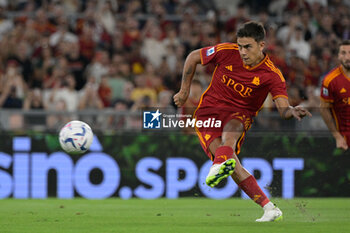 2023-09-17 - Paulo Dybala (AS Roma); goal 1-0 during the Italian Football Championship League A 2023/2024 match between AS Roma vs Empoli FC at the Olimpic Stadium in Rome  on 17 September  2023. - AS ROMA VS EMPOLI FC - ITALIAN SERIE A - SOCCER