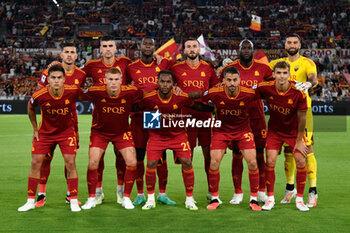 2023-09-17 - AS Roma team  during the Italian Football Championship League A 2023/2024 match between AS Roma vs Empoli FC at the Olimpic Stadium in Rome  on 17 September  2023. - AS ROMA VS EMPOLI FC - ITALIAN SERIE A - SOCCER