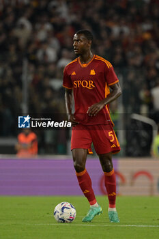 2023-09-17 - Evan Ndicka (AS Roma); during the Italian Football Championship League A 2023/2024 match between AS Roma vs Empoli FC at the Olimpic Stadium in Rome  on 17 September  2023. - AS ROMA VS EMPOLI FC - ITALIAN SERIE A - SOCCER