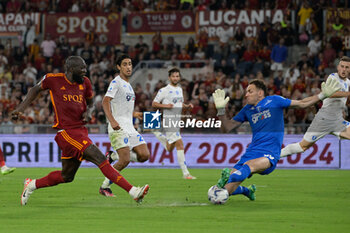 2023-09-17 - Romelu Lukaku (AS Roma);  goal 6-0 during the Italian Football Championship League A 2023/2024 match between AS Roma vs Empoli FC at the Olimpic Stadium in Rome  on 17 September  2023. - AS ROMA VS EMPOLI FC - ITALIAN SERIE A - SOCCER