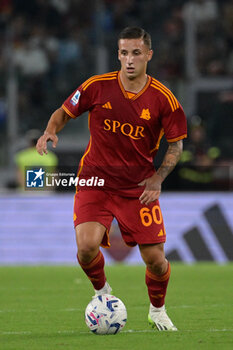 2023-09-17 - Riccardo Pagano (AS Roma);  during the Italian Football Championship League A 2023/2024 match between AS Roma vs Empoli FC at the Olimpic Stadium in Rome  on 17 September  2023. - AS ROMA VS EMPOLI FC - ITALIAN SERIE A - SOCCER