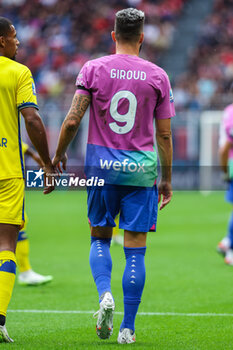 2023-09-23 - Olivier Giroud of AC Milan seen in action during Serie A 2023/24 football match between AC Milan and Hellas Verona FC at San Siro Stadium, Milan, Italy on September 23, 2023 - AC MILAN VS HELLAS VERONA FC - ITALIAN SERIE A - SOCCER