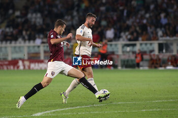 2023-09-24 - Alessandro Buongiorno (Torino FC) vs Bryan Cristante (AS Roma) - TORINO FC VS AS ROMA - ITALIAN SERIE A - SOCCER