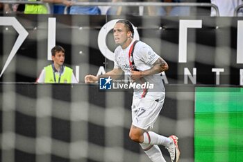2023-09-27 - Noah Okafor of AC Milan, Esultanza, Joy After scoring goal, - CAGLIARI CALCIO VS AC MILAN - ITALIAN SERIE A - SOCCER