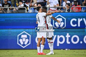 2023-09-27 - Fikayo Tomori of AC Milan, Esultanza, Joy After scoring goal, - CAGLIARI CALCIO VS AC MILAN - ITALIAN SERIE A - SOCCER