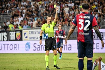 2023-09-27 - Federico La Penna, Arbitro, Referee, Ammonizione - CAGLIARI CALCIO VS AC MILAN - ITALIAN SERIE A - SOCCER