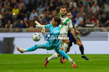 2023-09-27 - Nedim Bajrami of US Sassuolo and Yann Sommer of FC Internazionale seen in action during Serie A 2023/24 football match between FC Internazionale and US Sassuolo at Giuseppe Meazza Stadium, Milan, Italy on September 27, 2023 - INTER - FC INTERNAZIONALE VS US SASSUOLO - ITALIAN SERIE A - SOCCER