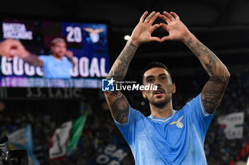 2023-09-27 - Mattia Zaccagni (SS Lazio); celebrates after scoring the goal 2-0 during the Italian Football Championship League A 2023/2024 match between SS Lazio vs Torino FC at the Olimpic Stadium in Rome on 27 September 2023. - SS LAZIO VS TORINO FC - ITALIAN SERIE A - SOCCER