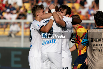 2023-09-30 - Victor Osimhen (SSC Napoli) celebrates after scoring a goal with teammates - US LECCE VS SSC NAPOLI - ITALIAN SERIE A - SOCCER