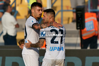 2023-09-30 - Matteo Politano (SSC Napoli) celebrates after scoring a goal with Gianluca Gaetano (SSC Napoli) - US LECCE VS SSC NAPOLI - ITALIAN SERIE A - SOCCER