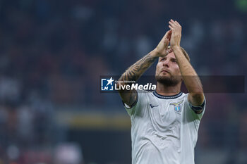 2023-09-30 - Ciro Immobile of SS Lazio greets the fans during Serie A 2023/24 football match between AC Milan and SS Lazio at San Siro Stadium, Milan, Italy on September 30, 2023 - AC MILAN VS SS LAZIO - ITALIAN SERIE A - SOCCER
