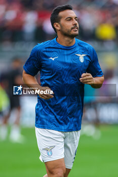 2023-09-30 - Pedro of SS Lazio looks on during Serie A 2023/24 football match between AC Milan and SS Lazio at San Siro Stadium, Milan, Italy on September 30, 2023 - AC MILAN VS SS LAZIO - ITALIAN SERIE A - SOCCER
