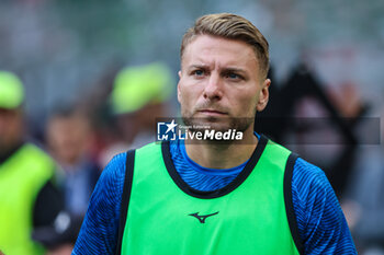 2023-09-30 - Ciro Immobile of SS Lazio looks on during Serie A 2023/24 football match between AC Milan and SS Lazio at San Siro Stadium, Milan, Italy on September 30, 2023 - AC MILAN VS SS LAZIO - ITALIAN SERIE A - SOCCER
