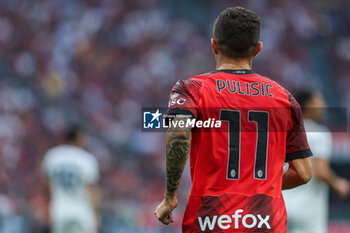 2023-09-30 - Christian Pulisic of AC Milan looks on during Serie A 2023/24 football match between AC Milan and SS Lazio at San Siro Stadium, Milan, Italy on September 30, 2023 - AC MILAN VS SS LAZIO - ITALIAN SERIE A - SOCCER