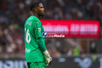2023-09-30 - Mike Maignan of AC Milan looks on during Serie A 2023/24 football match between AC Milan and SS Lazio at San Siro Stadium, Milan, Italy on September 30, 2023 - AC MILAN VS SS LAZIO - ITALIAN SERIE A - SOCCER